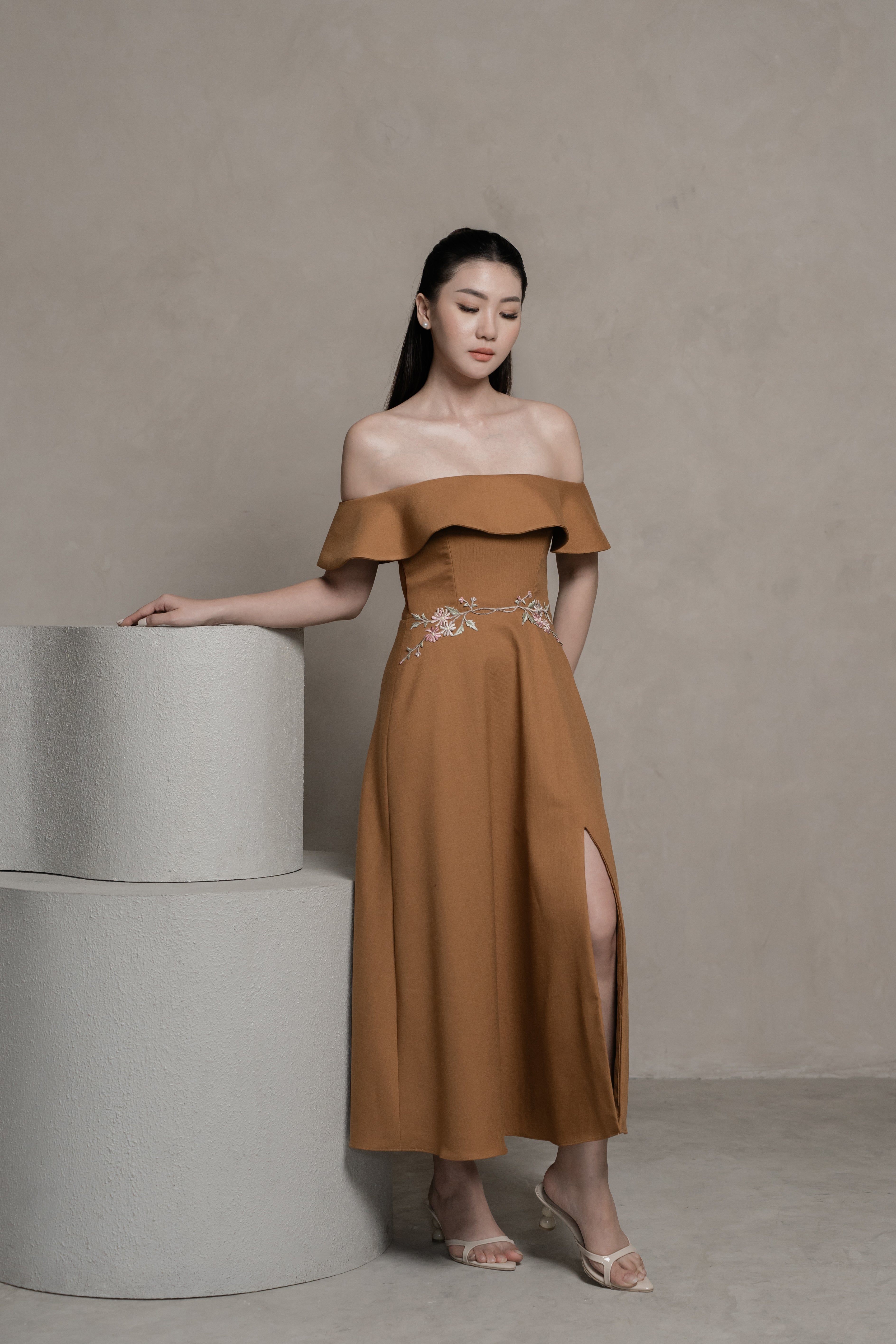 Ayako Dress in Terracotta