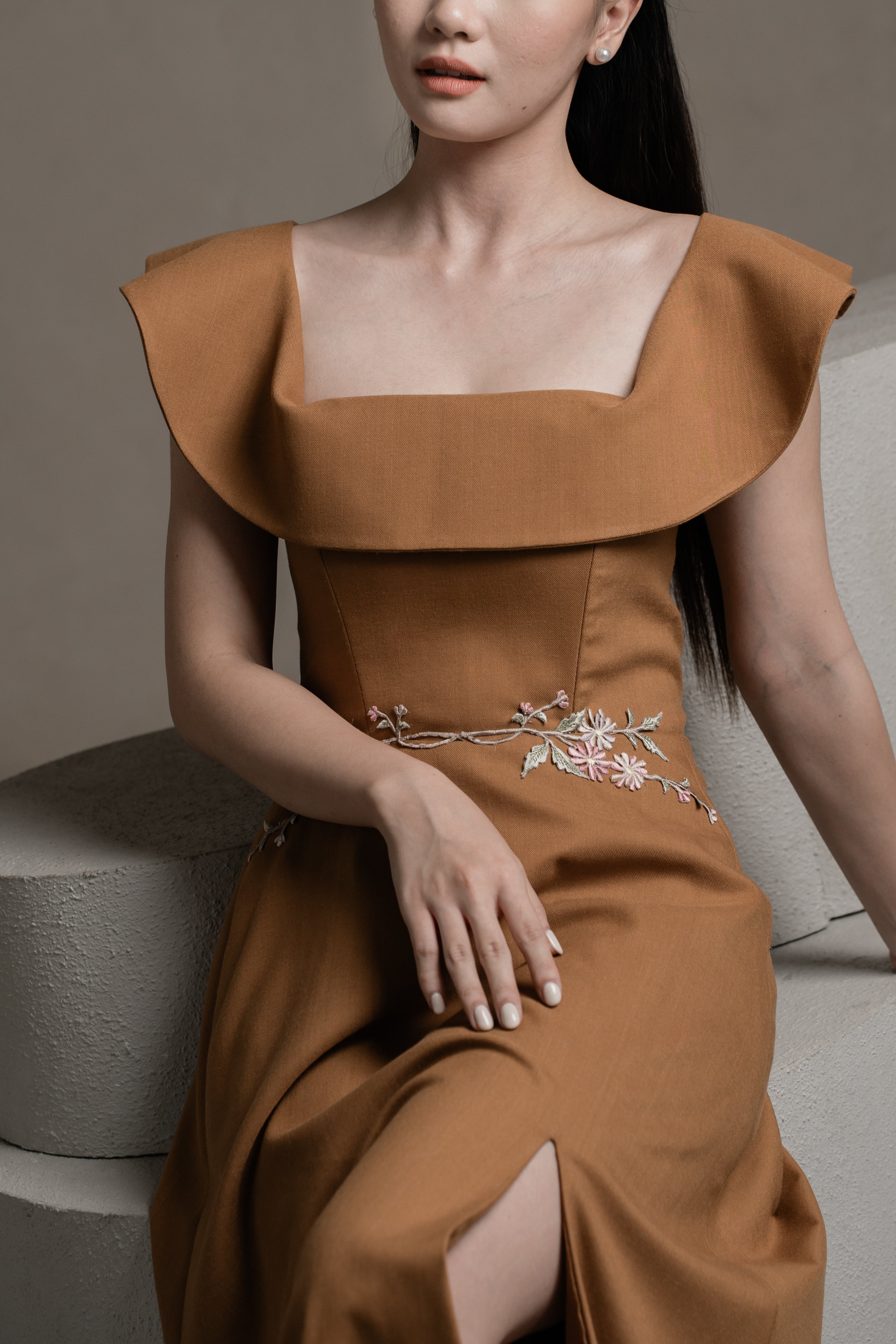 Ayako Dress in Terracotta