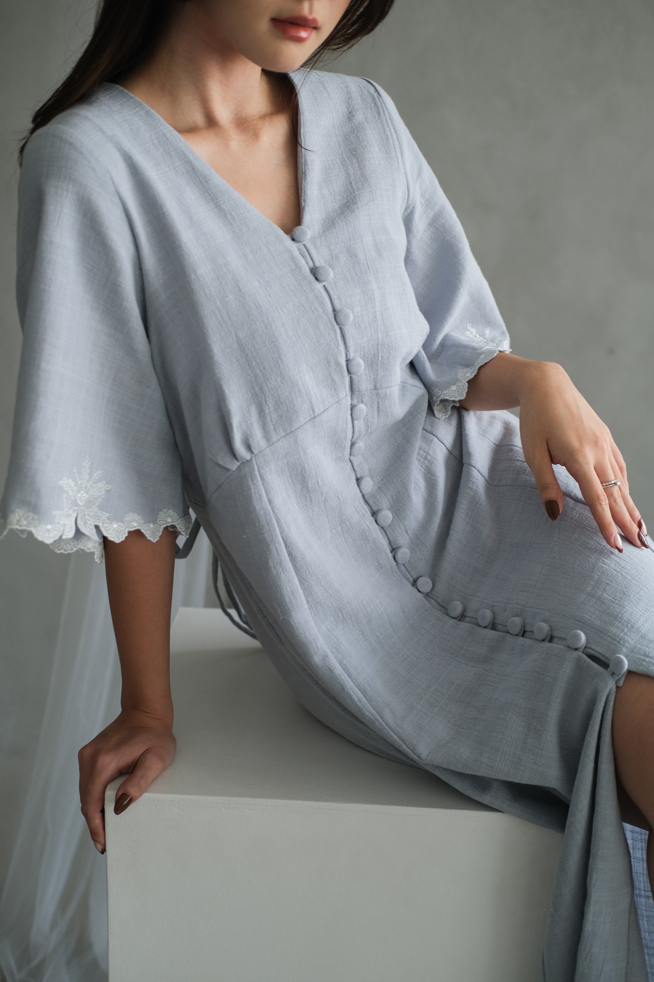 Avery Dress Spindle Blue