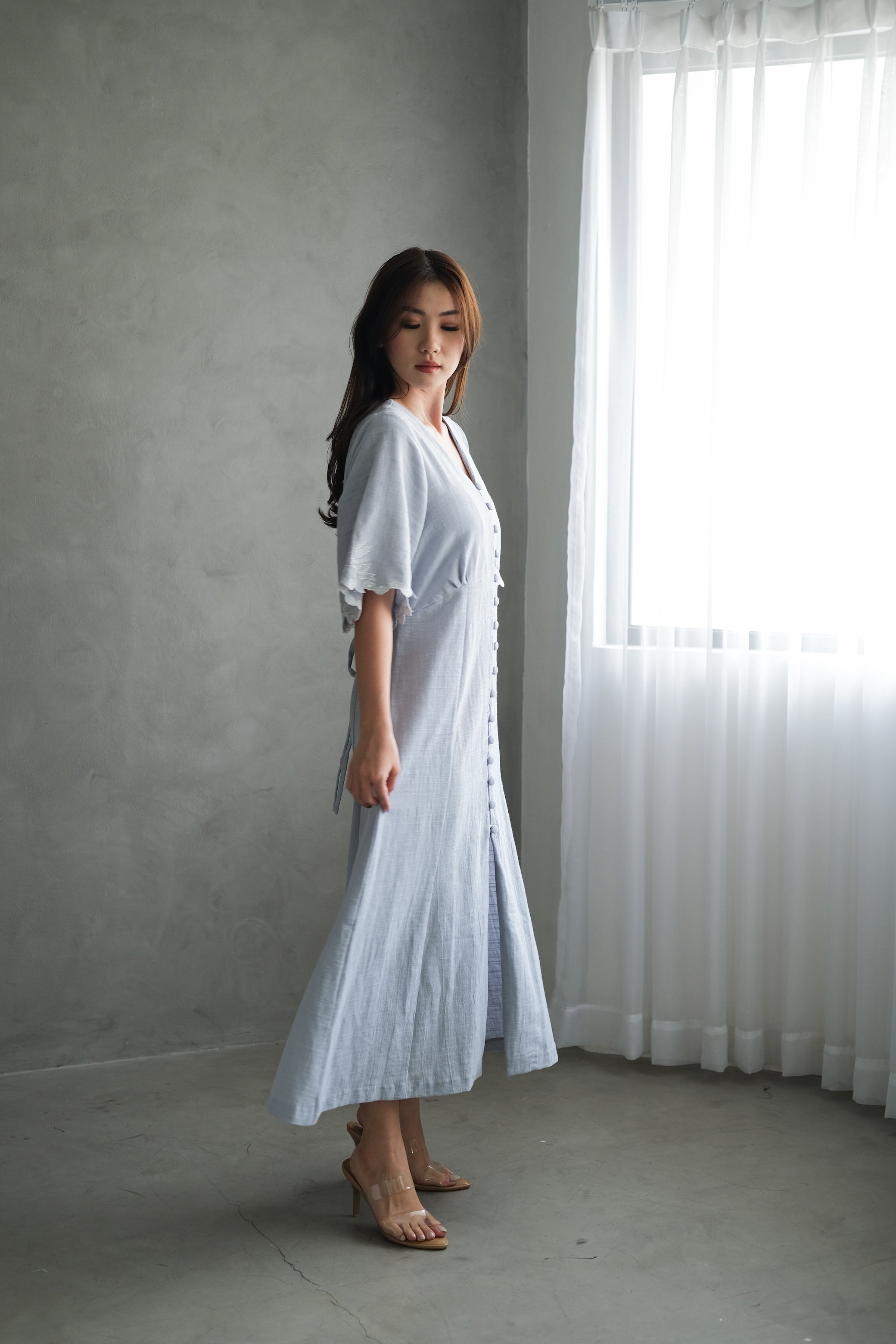Avery Dress Spindle Blue