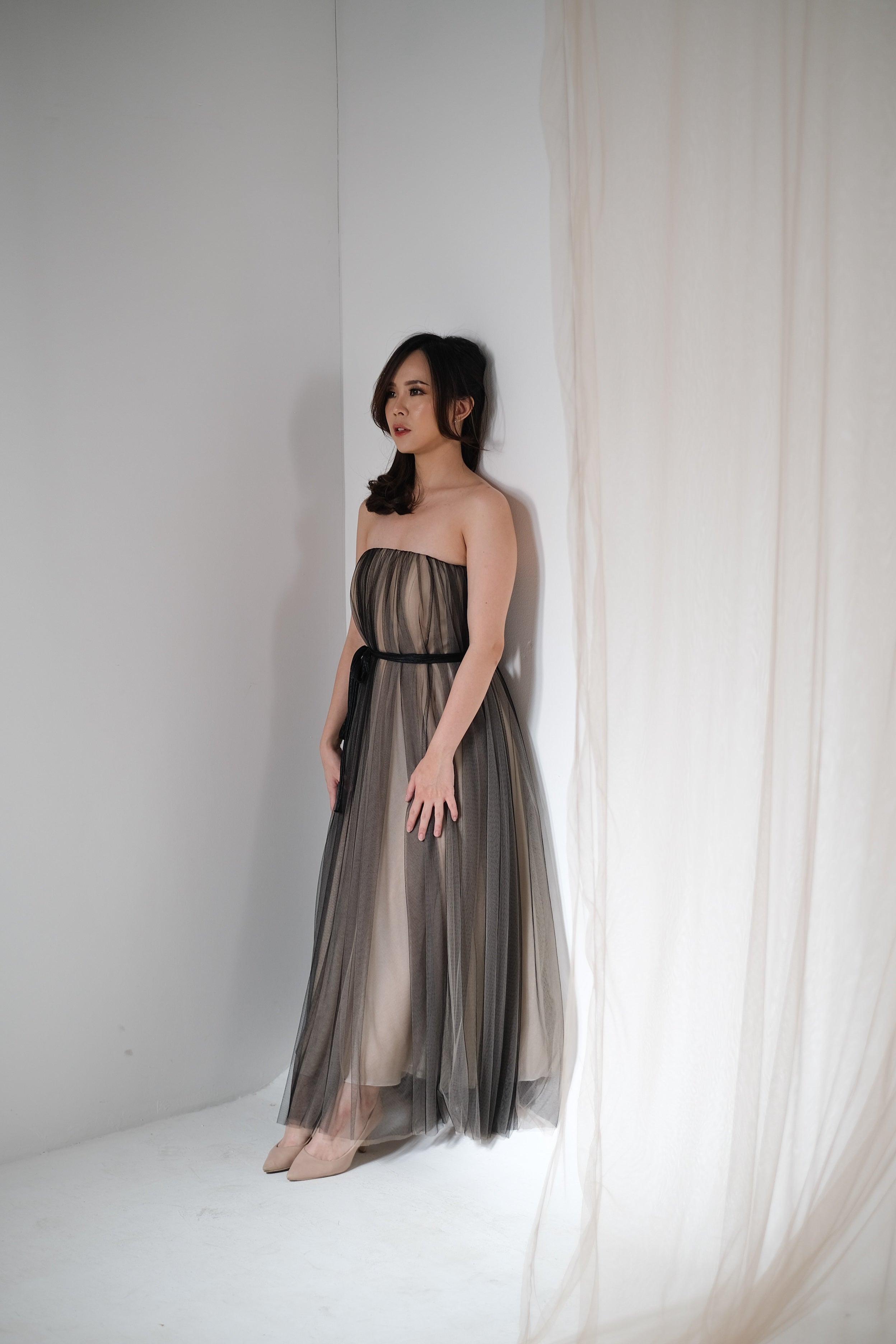 Elayne Dress Black Nude