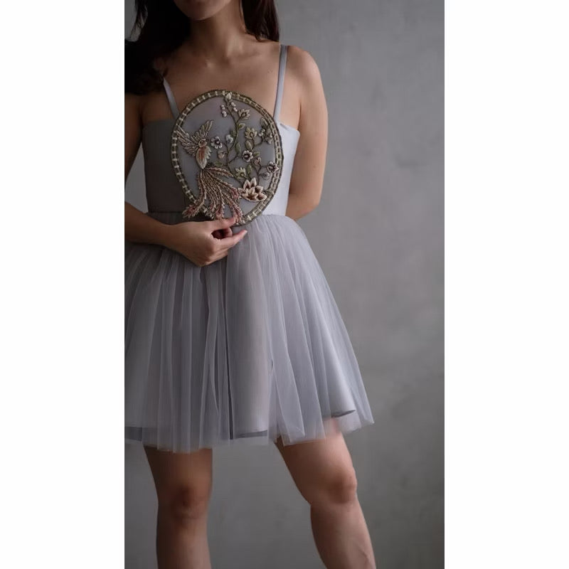 Carlene Babydoll Grey with tutu